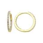 14 Ayar Taşlı Zarif Halka Altın Küpe 2,92 gr