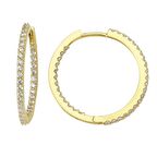 14 Ayar Taşlı Modern Halka Altın Küpe 3,33 gr