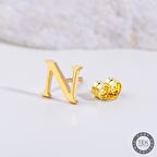 14 Ayar Altın N Harf Küpe 0,56 gr