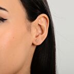 14 Ayar Altın Sol Anahtarı Küpe 0,93 gr