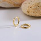 14 Ayar Altın Minik Modern Burgulu Halka Küpe 1,29 gr