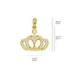14 Ayar Altın Taç Kolye Ucu 1,19 gr