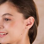 14 Ayar Altın Yaprak Küpe 0,95 gr