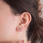 14 Ayar 6 mm Altın Top Küpe 1,30 gr