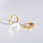 14 Ayar İtalyan Altın Kalp Küpe 2,5 gr