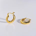 14 Ayar İtalyan Halka Altın Küpe 3,15 gr