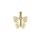 14 Ayar Taşlı Kelebek Altın Kolye Ucu 0,98 gr