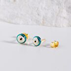 14 Ayar Nazar Boncuğu Altın Küpe 1,20 gr