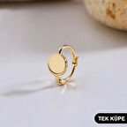 14 Ayar Modern Tek Minik Yuvarlak Halka Altın Küpe 0,50 gr