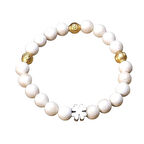 Krem Ceyt Taşı Bileklik 