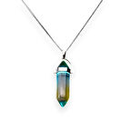 Kalem Kesim Aura Kuvars Taşı Kolye