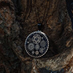 Dualı Siyah Kaplama Yuvarlak Titanyum Çelik Kolye