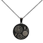 Dua Yazılı Özel Seri Çelik Kolye Siyah Kaplama