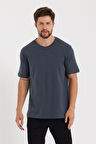 Erkek V Yaka Slim Fit T-Shirt