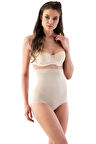 Beyaz 7024 Ince Yüksek Bel Slip Korse