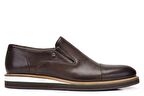 Hakiki Deri Kahverengi Günlük Loafer Erkek Ayakkabı -11693-