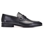 Siyah Loafer Kösele Erkek Ayakkabı -11657-