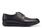 Hakiki Deri Siyah Günlük Bağcıklı Erkek Ayakkabı -11161-