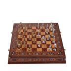 Büyük Boy Metal Roma Satranç Taşları Parlak ve El 