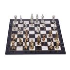 Büyük Boy Metal İngiliz Satranç Takımı Parlak ve K