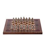 Küçük Boy Metal Osmanlı Bizans Satranç Takımı Parl