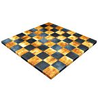 (Sadece Tahta İsteyene) Taba-Siyah, Deri Kaplama, MDF, Ahşap Satranç Tahtası (37x37 cm)