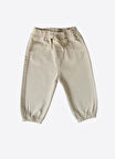 Organik Gabardin Bebek Pantolon Bej