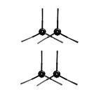 Roidmi Eve Robot Süpürge Uyumlu 4'lü Yan Fırça Takım - Yedek Parça