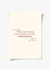 Ready To Find You | Tipografi Posteri