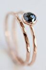 DÖVME BLACK SAPPHİRE TEK TAŞ YÜZÜK DÖVME ALYANS  - AK0128