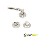 Enom Yağmur Nikel Saten Rozetli WC Kapı Kolu