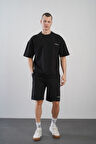 King Brich Baskılı Oversize Kalıp Unisex Şort Takım