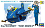 Hasegawa TH15 60125 F/A-18 Hornet Blue Angels, Savaş Uçağı (Eggplane Serisi), Plastik Model Kiti