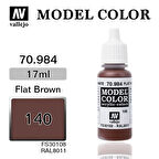 Vallejo 70984 18 ml. (140) Flat Brown-Matt, Model Color Serisi Model Boyası