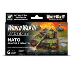 Vallejo 70223 6x18 ml. NATO Armour & Infantry, Model Color Serisi Model Boyası Seti