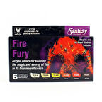 Vallejo 70243 6x18 ml. Fire Fury by Angel Giraldez, Model Color Serisi Model Boyası Seti