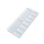 Vallejo HS121 Dikdörtgen 9 Hazneli Plastik Boya Paleti, 18x8,5 cm.