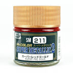 Mr.Hobby SM-211 10 ml. Super Metallic Red Gold, Metallic Colors-II Serisi Model Boyası