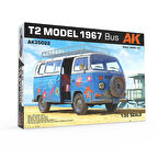 AK 35022 1/35 Ölçek, 1967 T2 VW Minibüs, Plastik Model Kiti