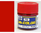Mr.Hobby C-075 10 ml. Metallic Red, Mr.Color Serisi Model Boyası