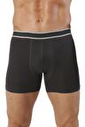 Erkek Pamuklu Likralı Boxer Antrasit | Kompedan K11226