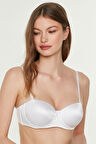 Straplez Destekli Sütyen Beyaz | New Bra 7055