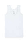 Kız Çocuk %100 Pamuklu Ribana Yakası Dantel Detaylı Kalın Askılı Atlet | Beyaz K1605