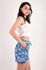 Kadın Desenli Kısa Şort