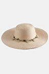 Üçgen Deniz Kabuğu Hasır Şapka