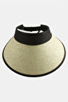 Kasketli Hasır Plaj Şapkası
