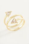 Üçgen Zirkon Taşlı Yüzük