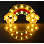 Gülen Bulutlu Gökkuşağı LED Gece Lambası