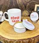 Baba Tasarımlı Mum Kupa Ve Mini Lamba Set