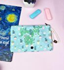 Kaktüs Tasarımlı Bez Kalemlik Cüzdan